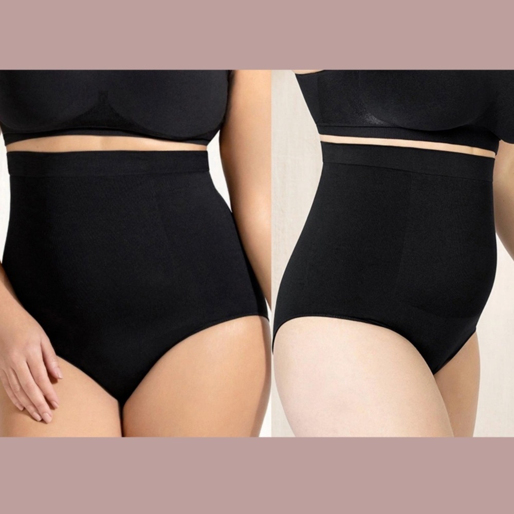 NWT $42 Empetua [ XL/XXL ] All Day Every Day High-Waisted Shaper Panty BLK #4298
